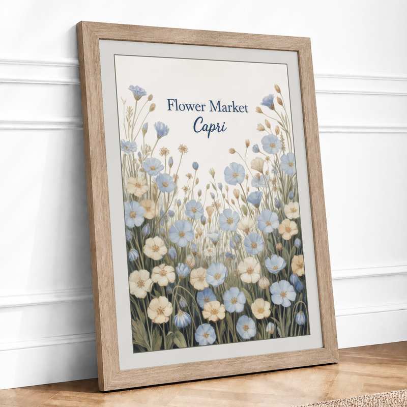 Flower Market Capri Botanical - Print, Oak, A3 - 42.0 x 29.7 cm