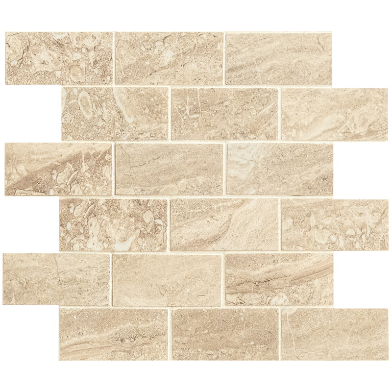 Carreau de mosaïque de plancher et de mur en porcelaine polie 12 po x 12 po Azira, Aurume