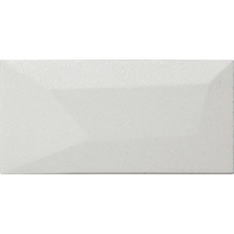 Carreau de mosaïque biseauté 2 "x 4", Blanc mat