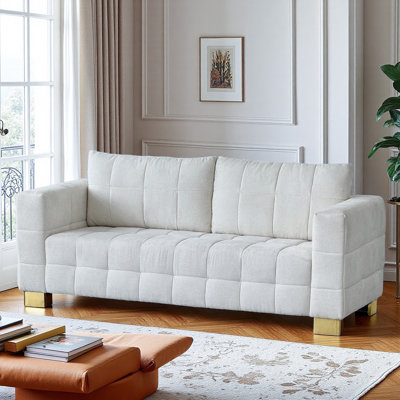 81.89" Modern Tufted Cushion Upholstered Sofa
