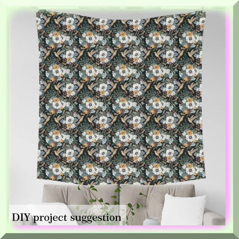 Vibrant Botanical Fabric 5 Yards
