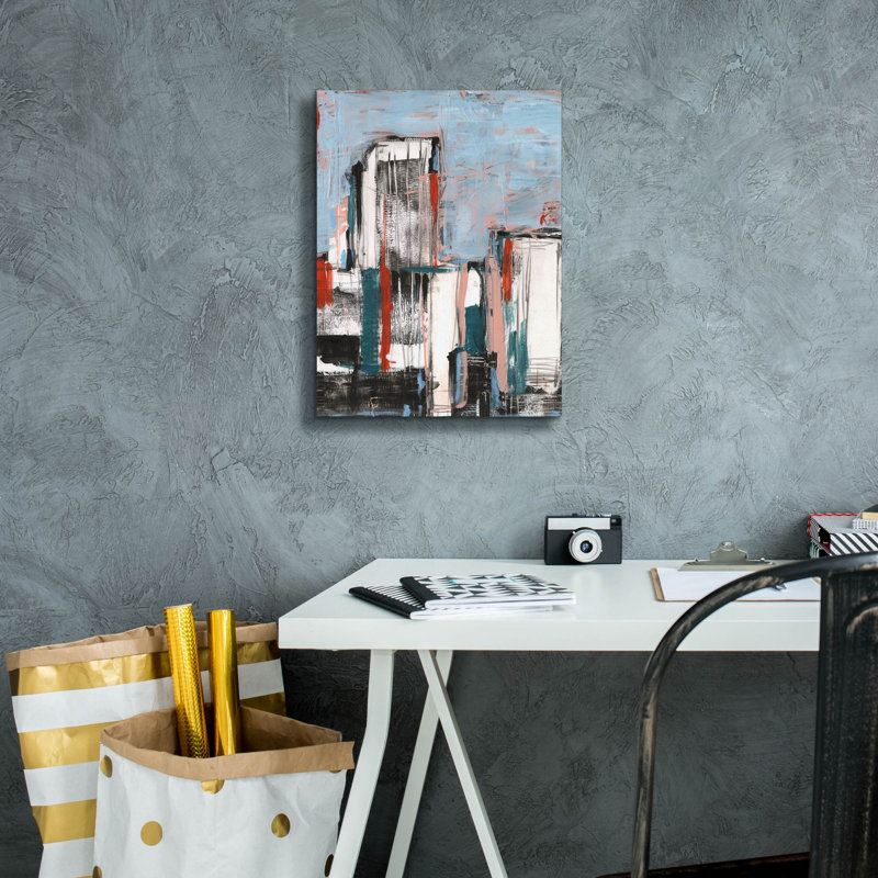 «Bustle 1» par Ethan Harper, art mural sur toile, H 16 po x l 12 po x P 0,75 po