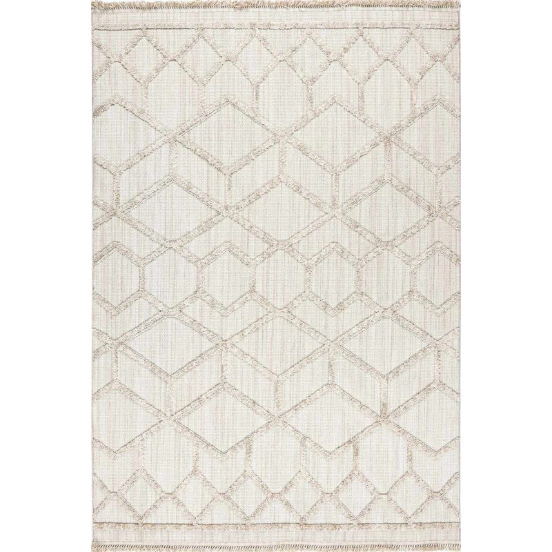 Tapis beige Malili, Rectangle 9 pi 2 po x 12 pi