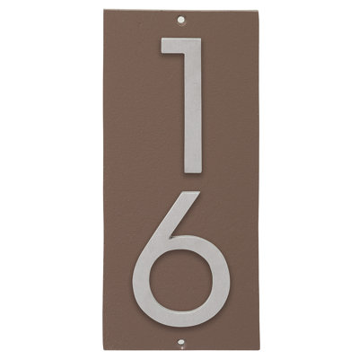 Plaque d'adresse murale flottante sur 1 ligne