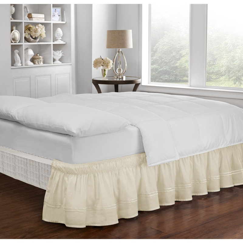 Baratta Ruffled Wrap Around Bed Skirt, Queen/King, Navy