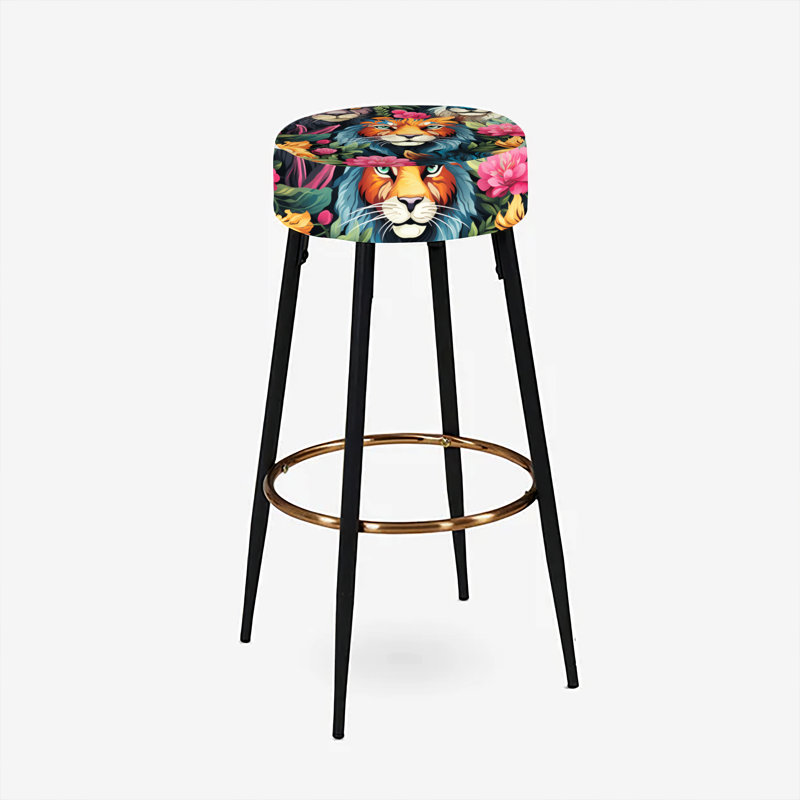 Ensemble de 2 tabourets de bar éclectiques Eclectic Lion Extravaganza