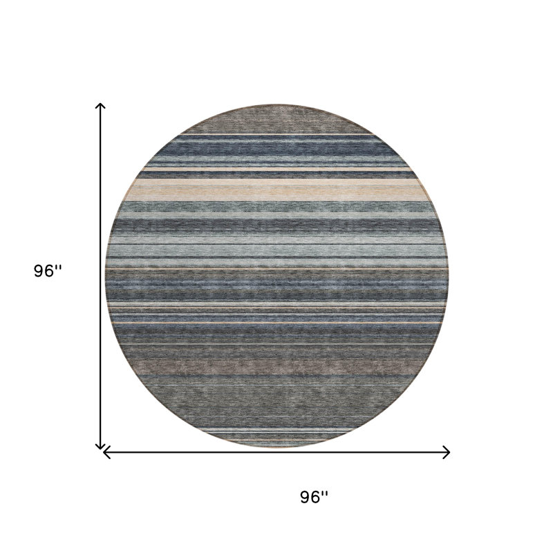 Tapis rond beige 8 po