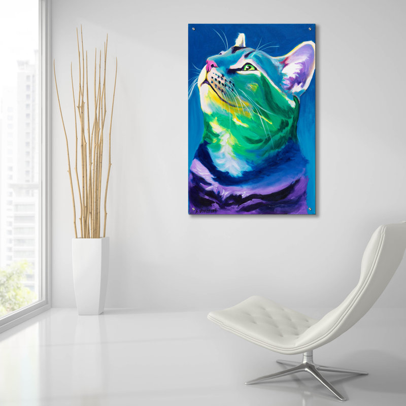 «Blue Feline» par Dawg Painter, H 36 po x l 24 po x P 0,2 po