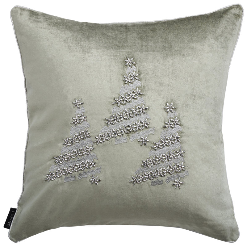 Reversible Throw Pillow, Silver