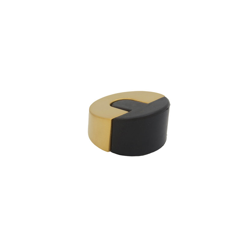 Stainless Steel Floor Mount Stop, Satin Brass