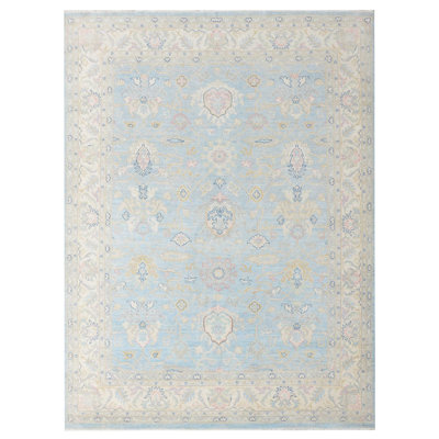 Davey Hand Knotted 8x10 Lt.Blue Rug