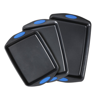 NutriChef 3 Piece Carbon Steel Deluxe Bakeware Set