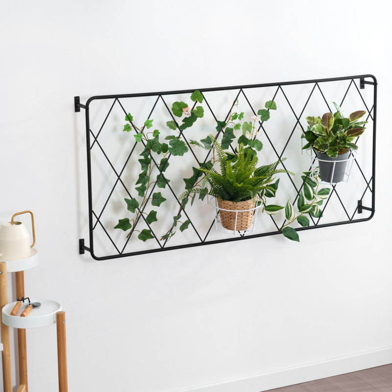 Asaf 24.1'' H x 24.1'' W Metal Lattice Panel Trellis