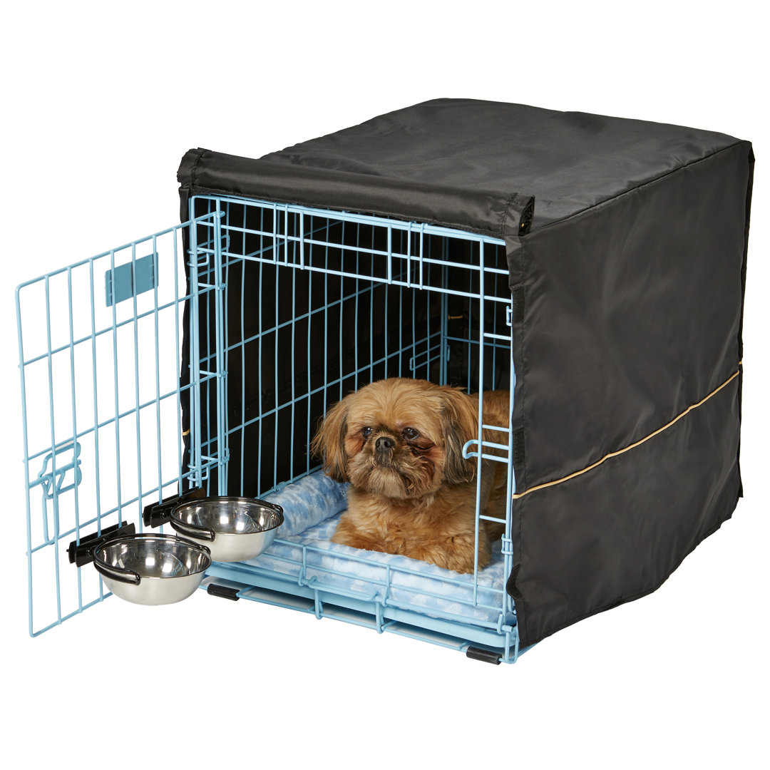 MidWest Homes for Pets iCrate Dog Crate Starter Kit / Includes Dog Crate, Bed, 2 Bowls, Crate Cover Midwest Homes For Pets