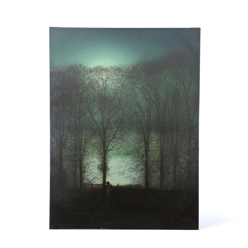 Figure in the Moonlight Framed Landscape Canvas Art, 18 x 24 Inch