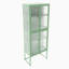 Armoire 4 portes en verre trempé avec 4 portes en verre et tablettes réglables en U-152062241
