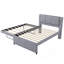 Lit plateforme double avec lit gigogne