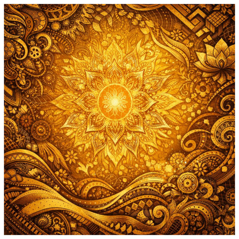Édredon complexe Golden Mandala, Simple extra long