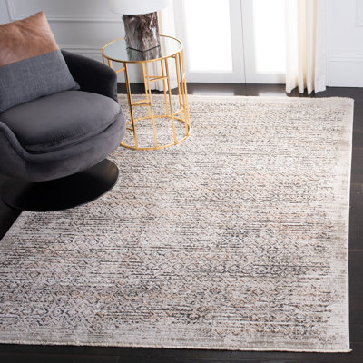 Geometric Geometric Ivory/Grey Area Rug