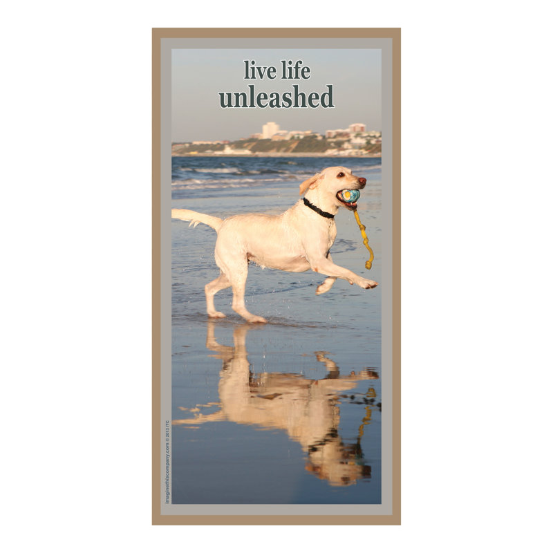 Enseigne verticale en bois «Live Life UnLeashed»