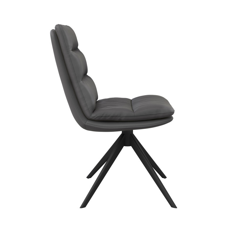 Upholstered Dining Chair, Dark Grey, Dark Grey