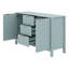 Buffet Wave Design avec 3 tablettes réglables, armoire d'entrée, 3 tiroirs et portes à fermeture en douceur-163804533
