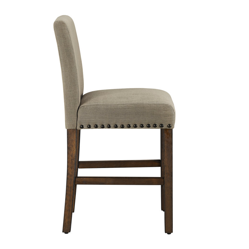 Tabouret de bar et de comptoir Bagnell, Taupe, Tabouret de bar (assise de 30 po de hauteur)