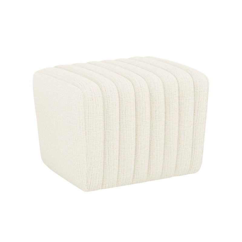 Channel Pouf, Dune Rayon/Viscose