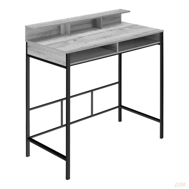 Casanova Computer Desk, Gray/Black