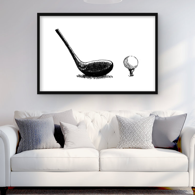 Illustration d'un club de golf BW