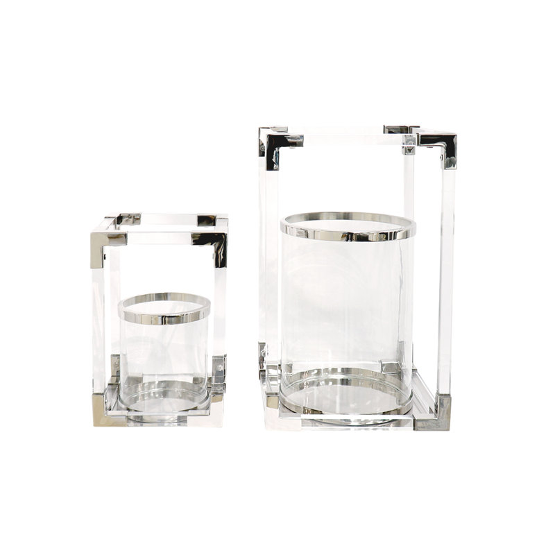 Lantern, 14" H x 9.5" W x 9.5" D