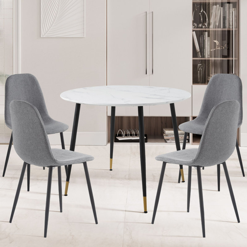 Antigua 4 - Person Dining Set, White