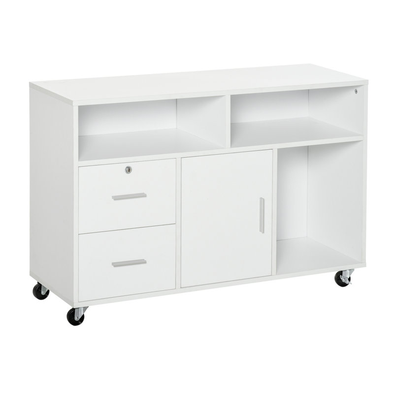 Bureau d'imprimante avec bureau à roulettes, roulettes verrouillables