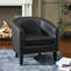Fauteuil demi-tonneau capitonné en similicuir de 29 po Oscar-1526007166