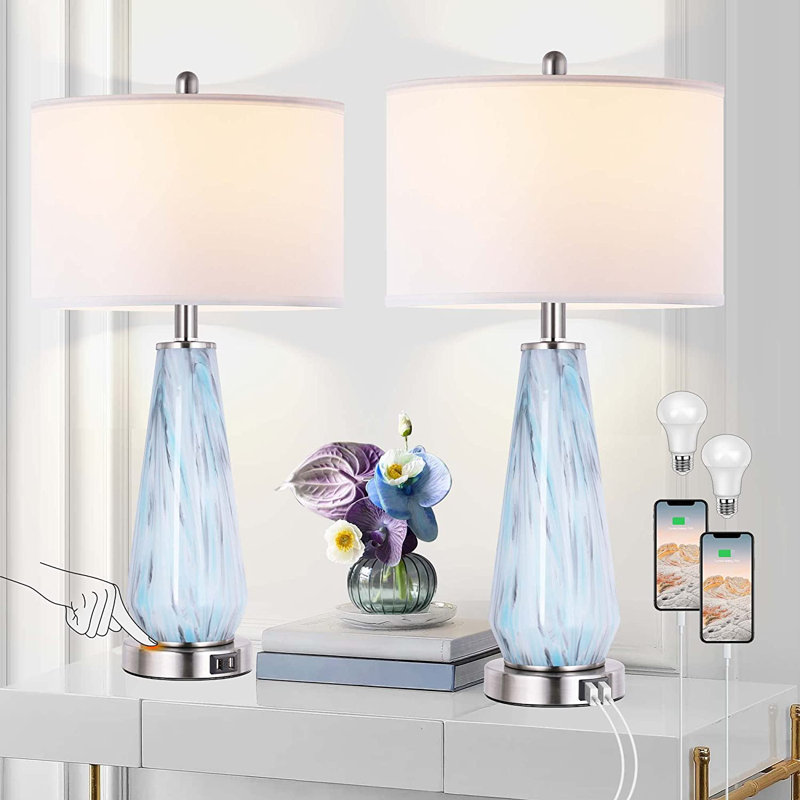 Lampe de table USB en métal Eilleen
