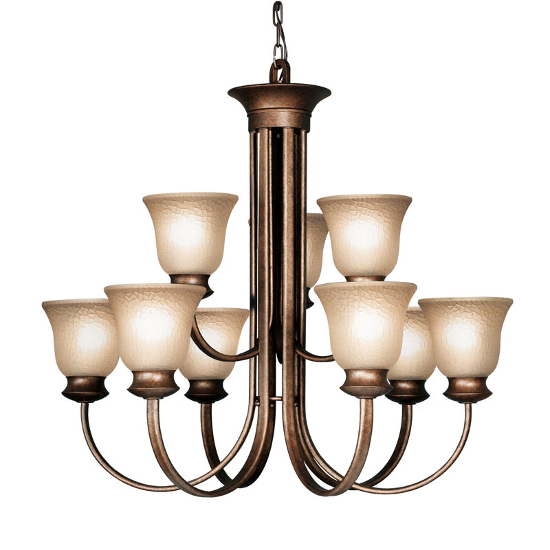 Lustre à niveaux ombrés 9 lumières Dresden