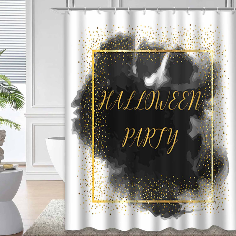 Rideau de douche Happy Halloween Party Banner, 72" L x 84" W