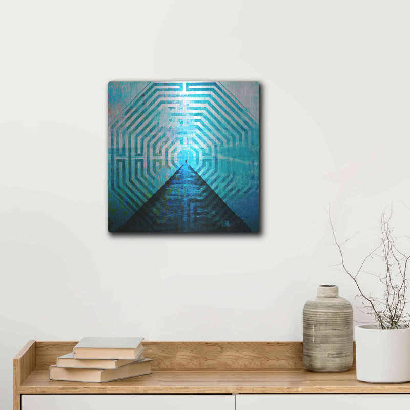 «Labyrinth» par Elena Ray, Wrought Studio ™, art mural en métal, H 12 po x l 12 po