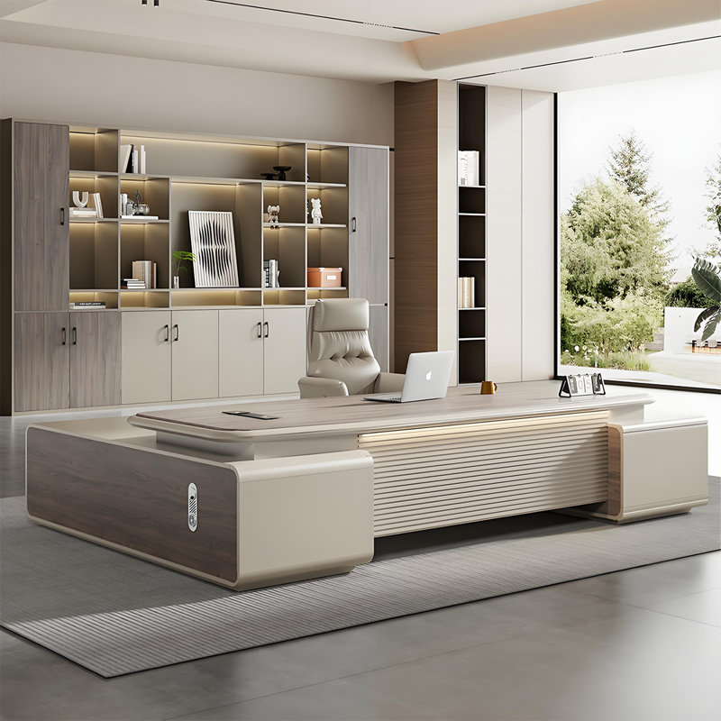 Bureau double 94,49 po Modern, H 29,53 po x l 94,49 po x P 70,87 po