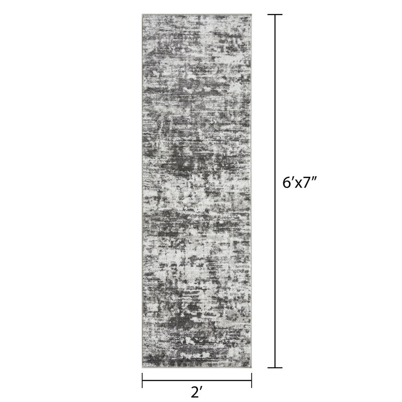 Siante Abstract Indoor Rug, Runner 2' x 6'7"