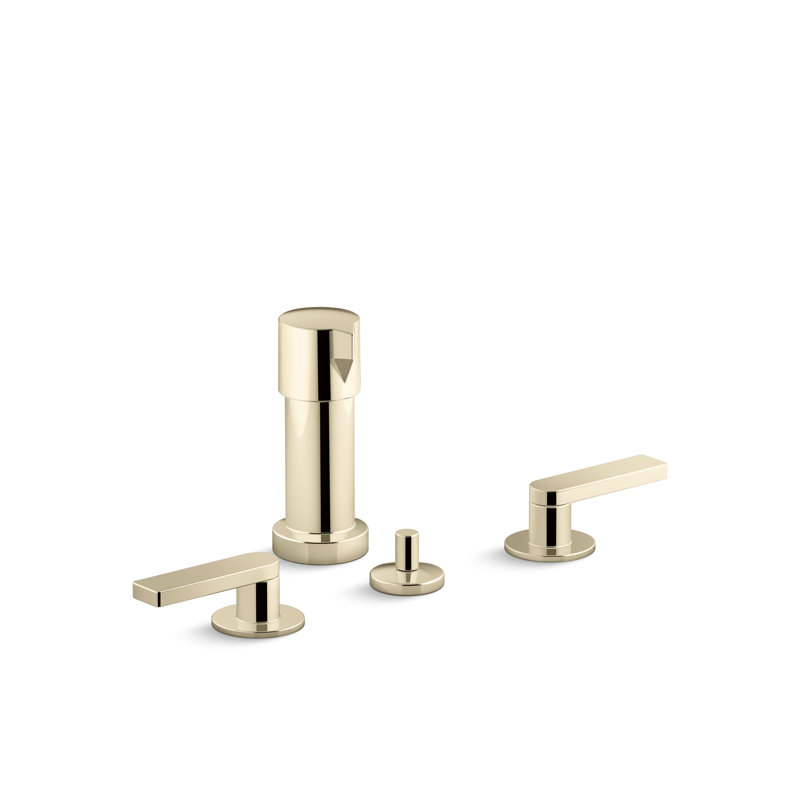 Composed 2 Widespread Vertical Bidet Faucet, French Gold