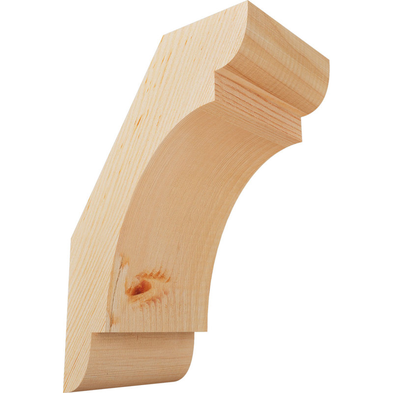 Attelle de genou olympique, Sapin de Douglas, Attelle lisse, H 12 po x l 5,5 po x P 8 po