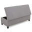  Banc de rangement rembourré avec compartiment relevable et silhouette épurée pour espaces modernes, gris