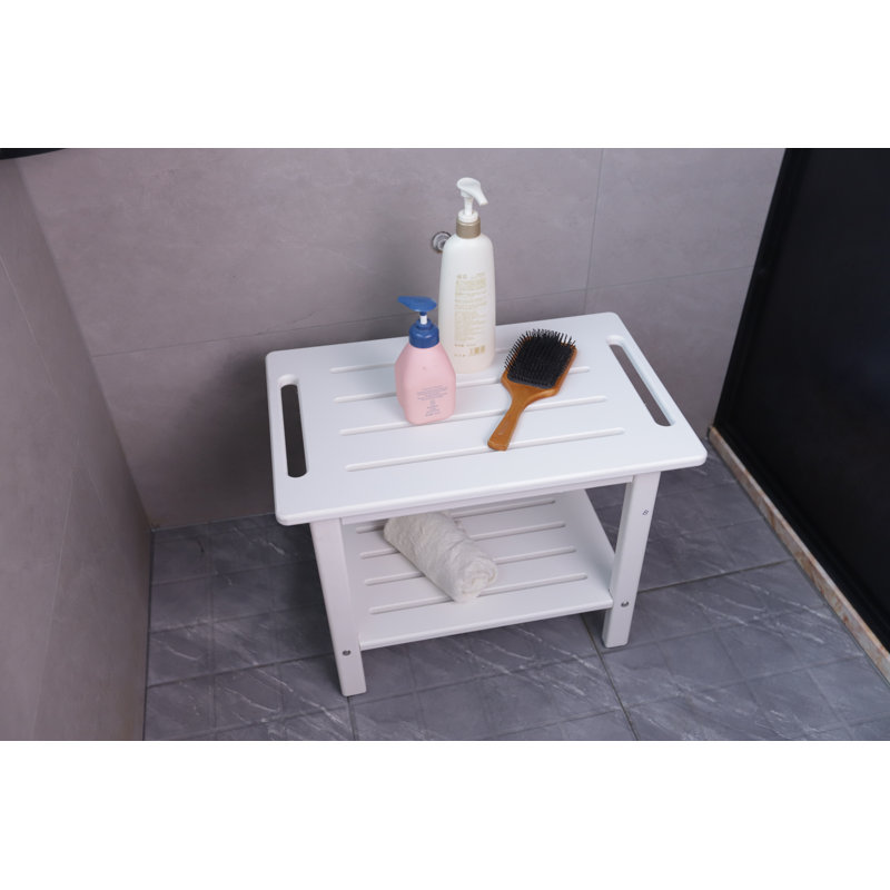 HDPE Shower Stool, White