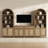 84.25''H Rattan Arched Bookcase With Adjustable Shelf-654932676