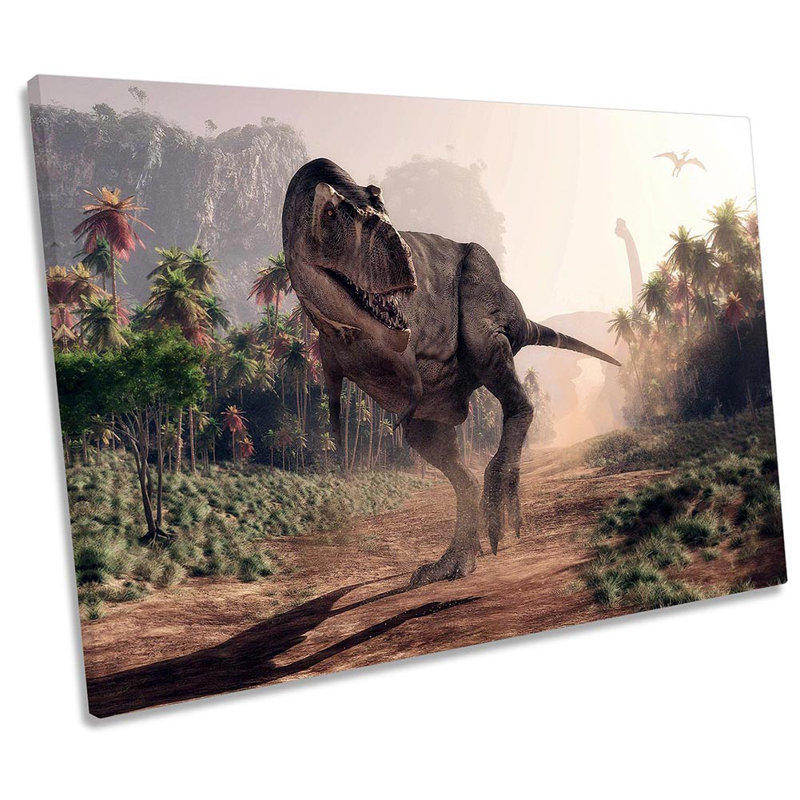 T. Rex Dinosaur - Wrapped Canvas Print, 50.8cm H x 76.2cm W x 2cm D