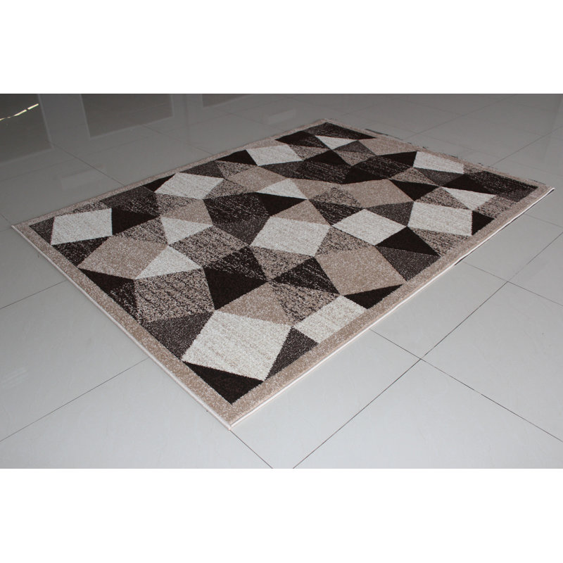 Tapis brun/blanc Rorie, 3 pi x 5 pi