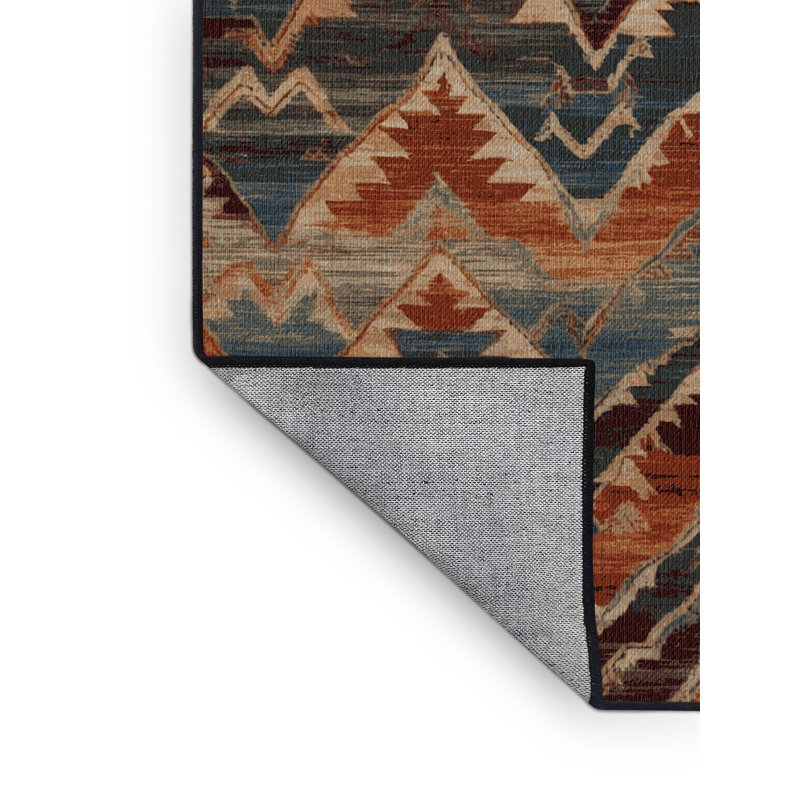 Tapis brun lavable à la machine, Carré 6 pi