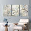 Ensemble de 3 tableaux sur toile représentant des branches de cerisier en fleurs blanches, pour la décoration du salon et de la chambre.-1945486633