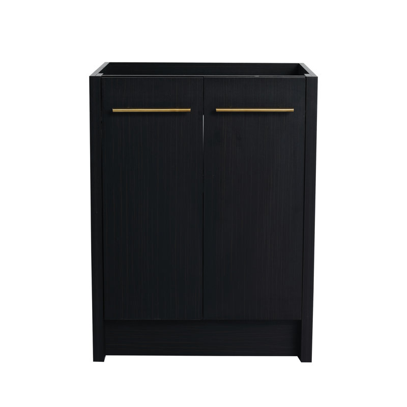 24 Inch Freestanding Bathroom Vanity - Black Chestnut Finish With Quality Construction